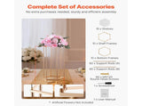 Wedding Flower Stand, 10PCS 60cm Column Flower Stand, Floral Stands with Acrylic Laminate, Hexagonal V952-HLHJLFT10J60YUXKY001V0