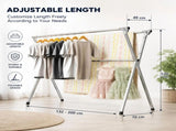 CARLA HOME Clothes Drying Rack Folding Indoor Outdoor, Grey, Kitchen V178-36531