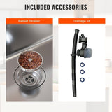 VEVOR Kitchen Sink, 304 Stainless Steel Drop-In Sinks, Undermount Single Bowl Basin with V952-QRSSCTSPDCY30XG7MV0