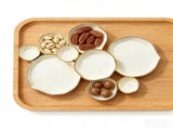 Modular Bowl Set with Connecting Compartments - Food - Grade Metal Appetizer Serving Tray for V1370-AZ4-22651