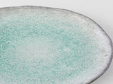 Plate Oval 25cm Aqua Splash Glaze V637-C5422