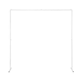 2M Backdrop Stand Wedding Background Decoration Party Flower Balloon Display White WESD-SQUA-2M-WH
