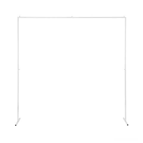 2M Backdrop Stand Wedding Background Decoration Party Flower Balloon Display White WESD-SQUA-2M-WH