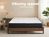 Giselle Double Mattress 16cm and Artiss Metal Bed Frame Set for Guest Rooms Studios MABF-GLAY-OSLO-BK