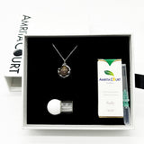 Gift Box - Aroma Necklace White Gold - Planet Plutonian Amethyst Purify Oil Blend V760-GBAJ - 8