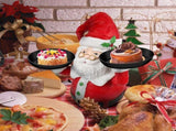 Christmas Snowman Treats Holder Santa Holding Tray Fruit Bowl Rack Resin Home Party Food Snack V1294-YM0523-10321191
