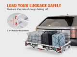 49.4 x 22.4 x 7.1 in Hitch Cargo Carrier, 500lb Capacity Trailer Hitch Mount Aluminum Cargo Basket, V952-CHXLK47206500F92QV0