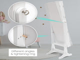 Mirror Jewellery Cabinet Organiser 2 Drawers LOWE 146cm WHITE V274-FT-2D-146WH