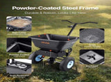 Lawn Spreader, 100LBS Capacity, Walk-Behind Push Spreader, 0-9.8ft Spreading Width, 13 in All V952-TCSBJ100LBSPEB08E001V0