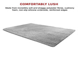 230x200cm Floor Rugs Large Shaggy Rug Area Carpet Bedroom Living Room Mat - Grey V63-832221