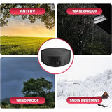 1 Piece Round Patio Cover, Waterproof UV-Resistant Outdoor Furniture Protector for Garden V1189-LC-HW-00239