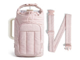 Pink Nylon Quilted Insulated Water Bottle Bag for 18-64oz Flask - Lightweight Sports & Travel Puffer V888-ELOSUNG45038