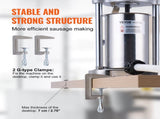 Manual Sausage Stuffer, 2 L / 5 LBS Vertical Sausage Machine with G-type Clamp, Food-Grade 304 V952-SDLSBXGGCJ2LHRF1AV0