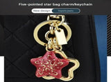 White Quilted Chain Shoulder Bag with Silvery Star Charm - PU Leather Small Square Crossbody V888-ELOSUNG56163-1