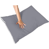 Waterproof Pillow Protector Zippered Queen Grey Bed Bug Proof Pillow Encasement 20 x 28 V1366-AZ2-W-11167