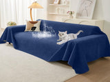 71" x 134" Couch Protector from Cat Claws, Waterproof Couch Cover Anti Slip,Couch Cover 3 Cushion V1107-102-22689-NVY4