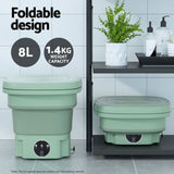 Devanti Portable Washing Machine 8L Green PWM-B-FOLD-8-GN