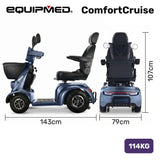 EQUIPMED ComfortCruise Large Mobility Scooter, 15km/h Top Speed, Up to 45km Range, Strong Climbing, V219-HMBMSCEQ8LBA
