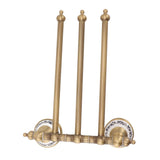 Swivel Towel Bar Antique Brass Towel Rack Rotated Towel Hanger Holder for Bathroom Three Rods V1294-YM0706-3112230060412