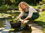 5 Pcs Aquatic Baskets,Heavy Duty Mesh Pond Container for Water Garden Aquarium,8.54in Round Net Pot V1369-AZ3-W-14732