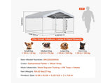 Outdoor Dog Kennel, 2 x 2 x 1.6 m Large Dog Kennel with Secure Lock, Outside Dogs Enclosures with V952-DXHWQSYS6565NAQH5002V0