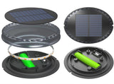 4pcs Ground Lights LED Warm Light Outdoor Disk Lights IP68 Waterproof Underground Lights V1294-YM0901-H39905-4