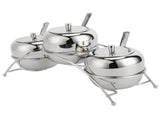 Stainless Steel Condiment Seasoning Containers Pots Set Salt Pepper Sugar Storage Organizers V1294-YM0718-3118210024811