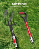 VEVOR 4 Tines Garden Fork Fiberglass Handle 45 in Spading Pitchfork Heavy Duty V952-HYCWJCGC4C1JX8KB8001V0
