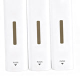 3 Chamber Manual Soap Dispenser Wall Mount Drip Liquid 350ml Each Capacity with Wide Opening Double V1294-YM0901-3112250034711