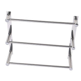 Towel Rack Bathroom Wall Mounted Stainless Steel Hanging Holder with Small Hooks 3 Poles V1294-YM0901-3112240065012