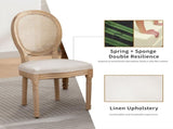AADEN 6x Rattan Dining Chairs with Solid Wood Legs- Beige V226-SW1843BG-3