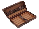 Cigar Humidor Case Cigarettes Portable Leather Humidifier Travel Cigar Box with Zipper for 4pcs V1294-YM3117220227311-0421