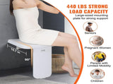 Folding ABS Shower Seat, 15.7'' x 16.7'' Unfolded, Wall Mounted Fold Up Shower Bench with 440 lbs V952-SLKABSZCTWKB4ALIHV0