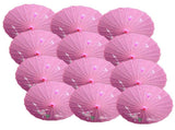 12x PARASOL UMBRELLA Chinese Japanese Bamboo Flower Pattern 80cm Large BULK - Light Pink V563-BR-12PARUMBRLA-LTPNK
