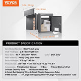 Through The Wall Drop Box, Heavy Duty Steel Through the Wall Mailbox with 2.8-7.9" 13" Combination V952-CQXBX1256316FDZEXV0