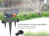 Upgraded 16-Nozzle Oscillating Sprinkler with Water Timer Automatic 360&deg Rocking Garden Sprinkler, V1192-AZ-W-26284