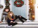 Christmas Wreath Artificial Christmas Hanging Wreath for Front Door Wall Tree Christmas Party Shop V1294-YM0714-10310039