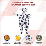 Cow Fancy Dress Fan Inflatable Costume Suit V63-825801