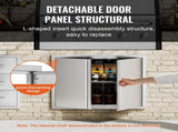 BBQ Access Door, 787x609 mm Double Outdoor Kitchen Door, Stainless Steel Flush Mount Door, Wall V952-SMABSCJMYS31WSG92V0