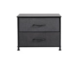 Levede Storage Cabinet Chest of 2 Drawers Dark Grey CH1052-DG_NZ