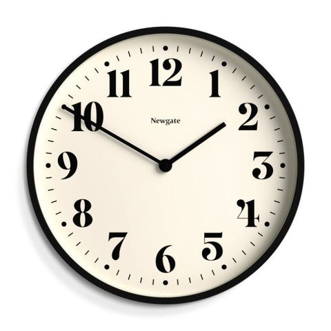 Newgate Number Two Wall Clock Matte Black V398-NGNUMTWO240K