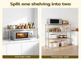 Artiss 5-Tier Kitchen Rack Shelf Shelving 90x35x182CM Adjustable Metal Storage Shelves KR-MEL-5S-90-SS