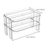 2Pcs Kitchen Storage Racks Transparent Refrigerator Shelf for Organized Home Use V1369-AZ3-W-18816