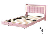 Levede King Single Floating Bed Frame With RGB LED Light Headboard USB Charge BF1062-KS-PK-AU