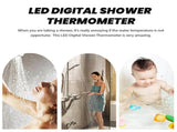 LED Digital Shower Thermometer with Easy Installation and Adjustable Angle Display for Accurate V1369-AZ3-W-25346