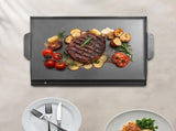 Carbon Steel Griddle, 22x16 inch Universal Flat Top Rectangular Plate, Gas Grill Griddle for BBQ V952-DCJPTG2016INSC89SV0