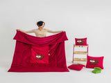 Red Little Squirrel - 2-in-1 Foldable Car Pillow - Cozy 40x40cm Pillow, Unfolds to 100x150cm V888-ELOSUNG33524