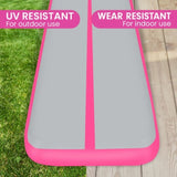 Powertrain Airtrack 20cm Thick 6m x 1m Inflatable Gymnastics Tumbling Mat Air Track - Pink IFM-XBO-006-PK
