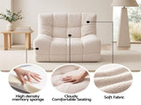 Artiss Set of 3 Sofa Modular Boneless Couches No Assembly White SBED-M-TED-3S-BG