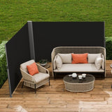 VEVOR Side Awning, 180X600cm Aluminum Outdoor Privacy Screen, 280g Polyester Water-proof V952-ZYPF180X600CMBK01V0
